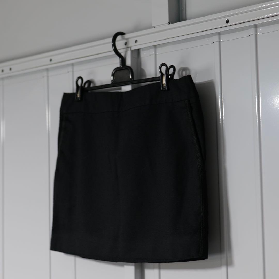 SAINT LAURENT サンローラン ブラック 紋章 ポケット スカート