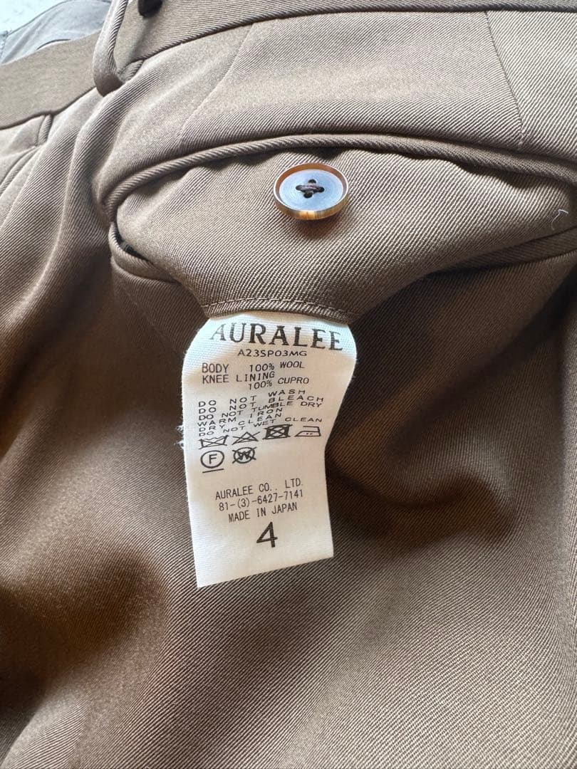 スーツ AURALEE 23SS LIGHT WOOL JACKET & PANTS