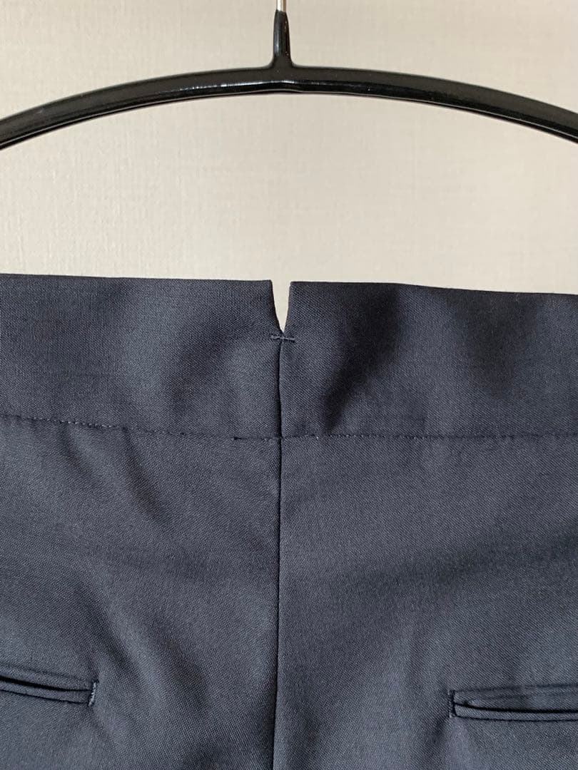 ま*も様 Colon ベルトレス スラックス M ネイビー トロピカルウール 日