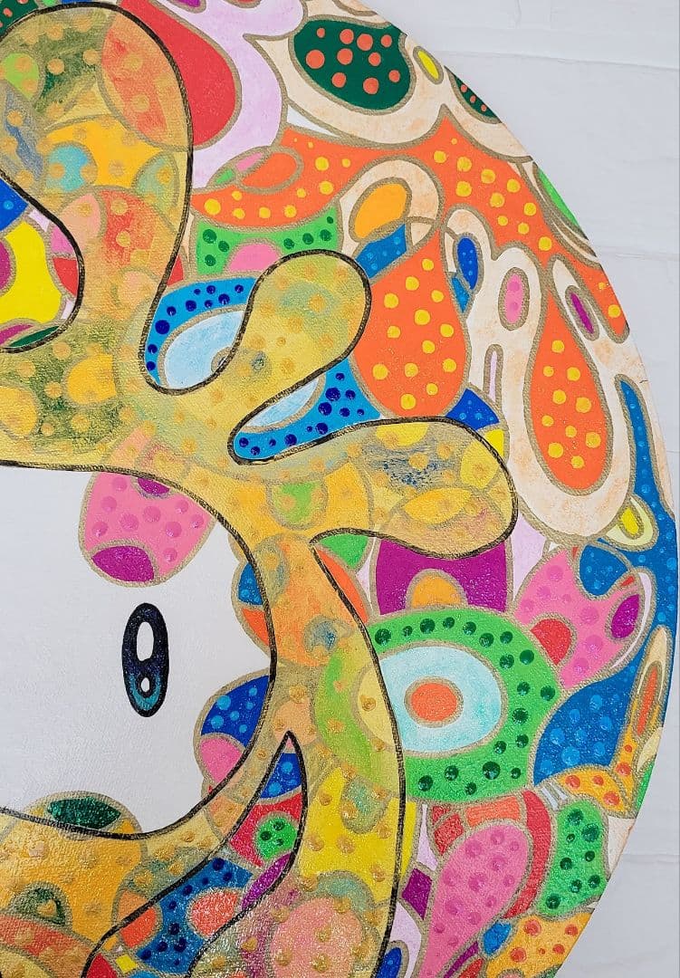 ★鈴木哲也★丸50(500×500mm)アクリル原画1点物★送料無料#140