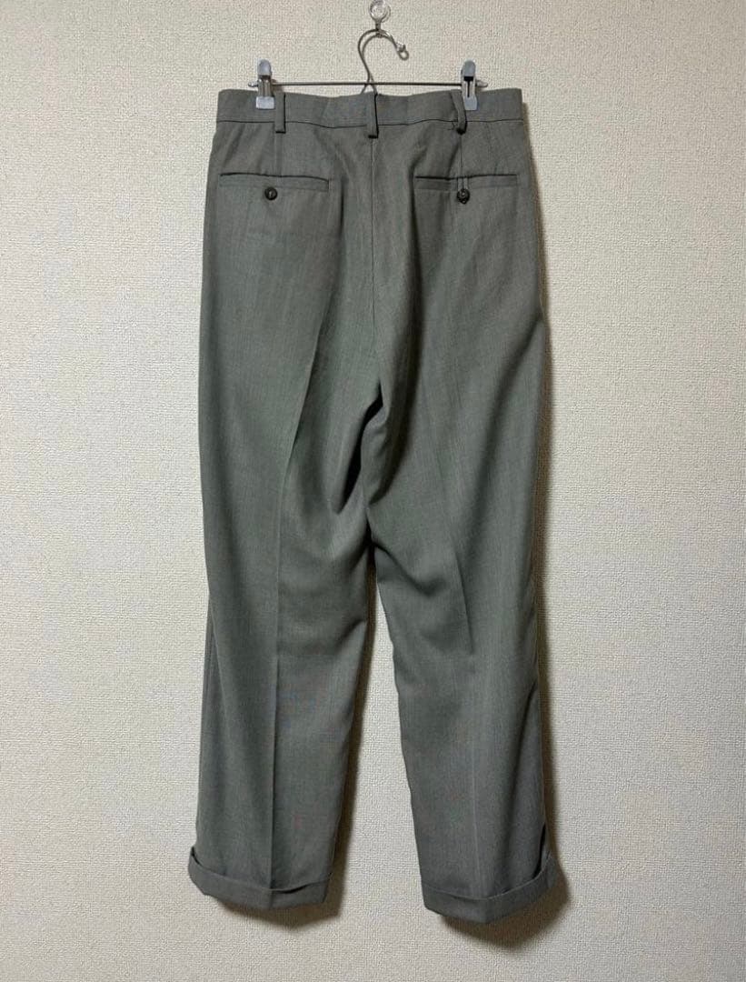 90s Perry Ellis portfolio スラックス グレー レーヨン