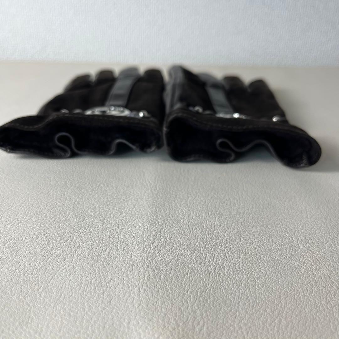 美品 GUCCI 手袋　グローブ　インターロッキング GG レザー　カシミヤ