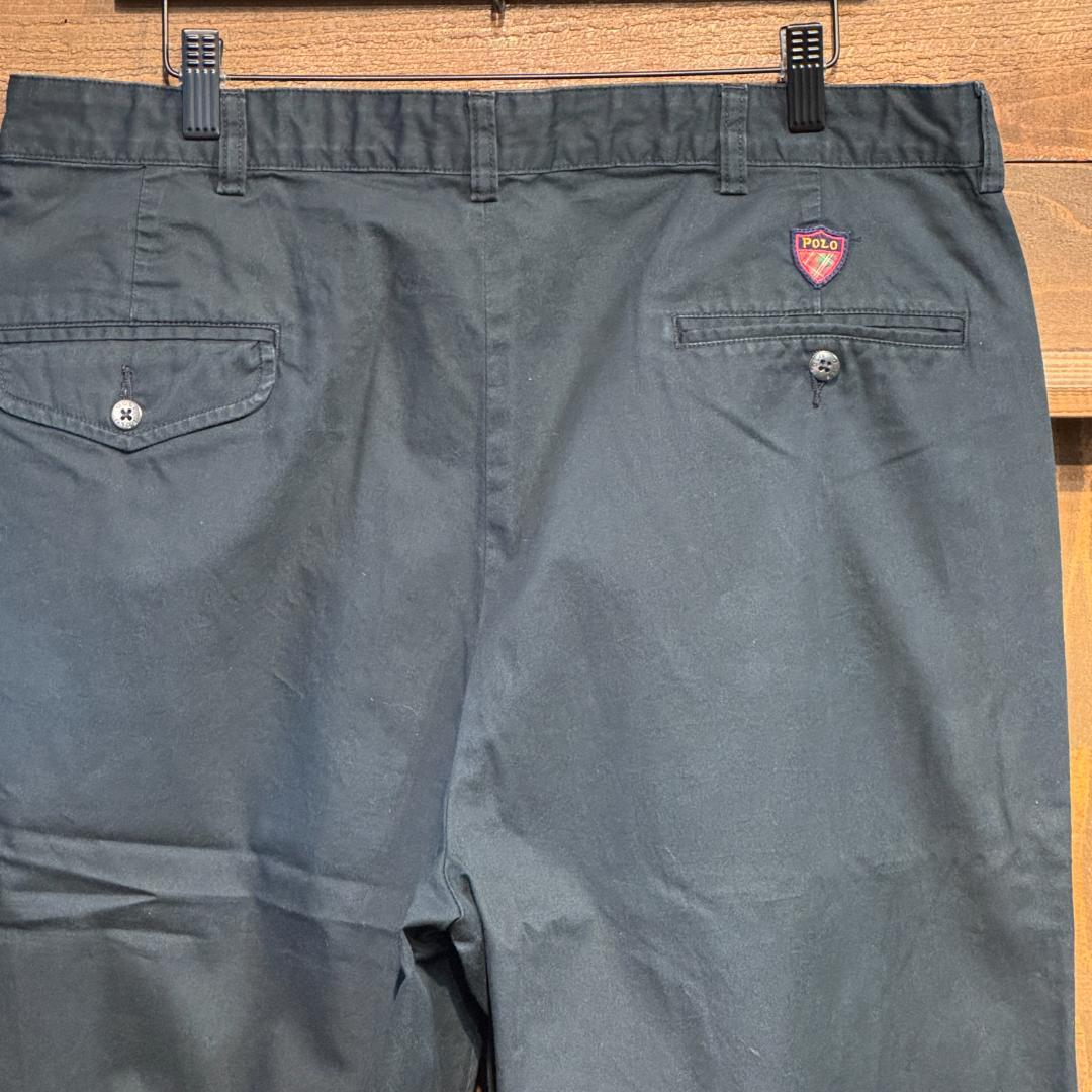 90s ポロ ラルフローレン ゴルフ ブラック コットン チノ アンドリュー