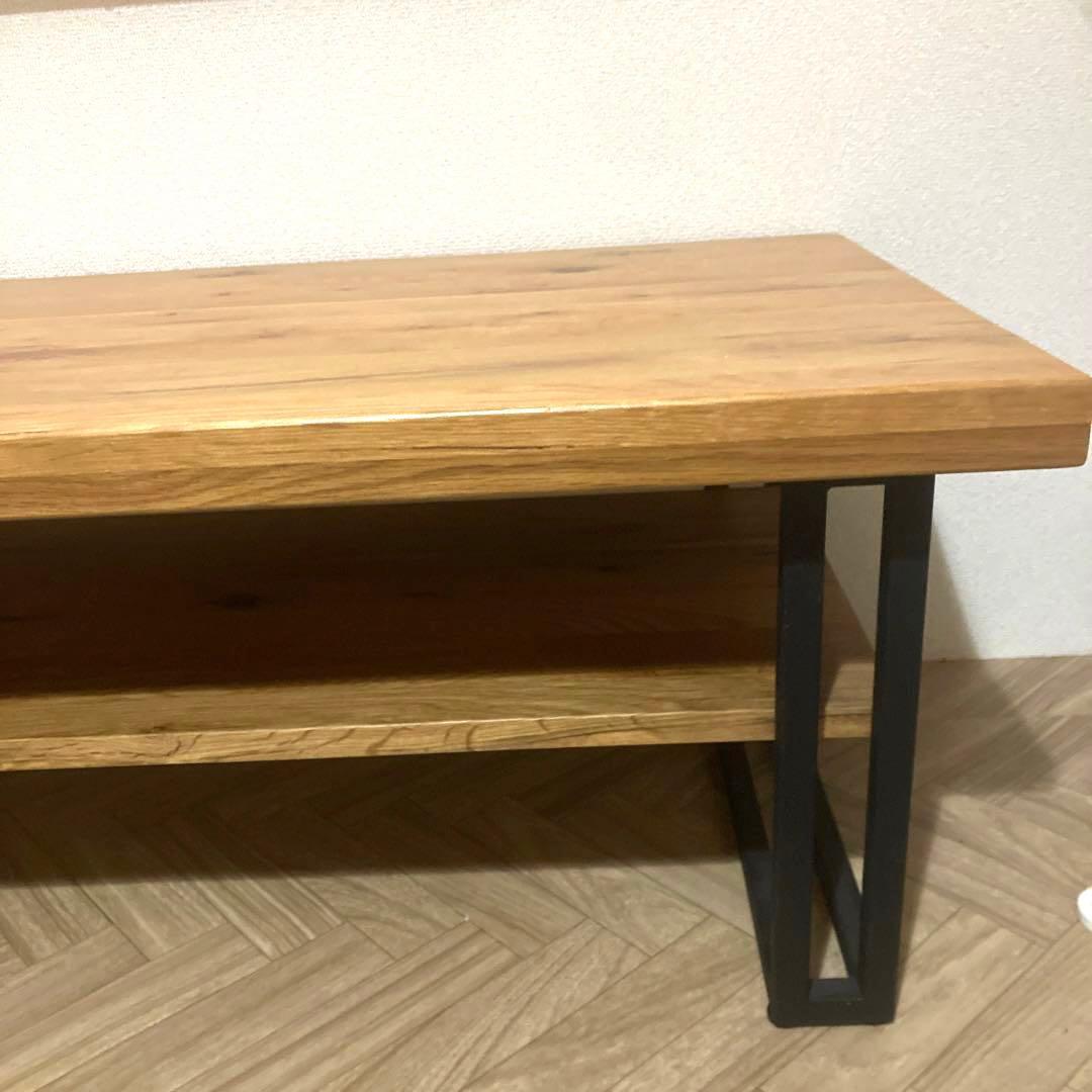 写真追加⇒（美品）ローテブル・オシャレ オーク無垢材 約一年使用
