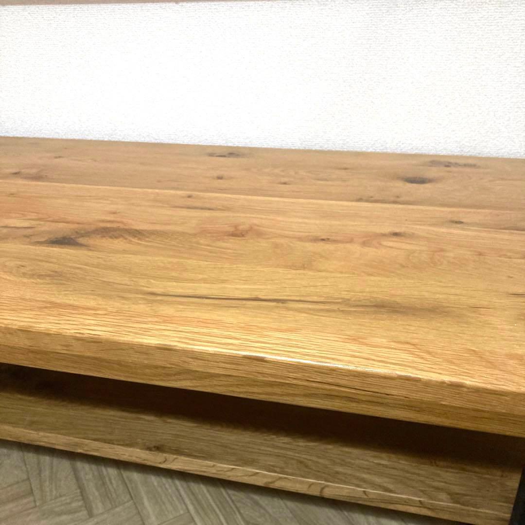 写真追加⇒（美品）ローテブル・オシャレ オーク無垢材 約一年使用