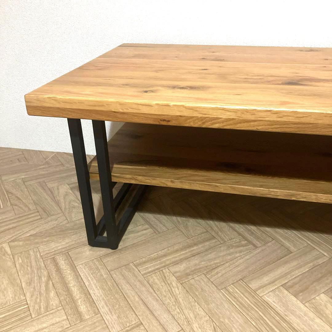 写真追加⇒（美品）ローテブル・オシャレ オーク無垢材 約一年使用