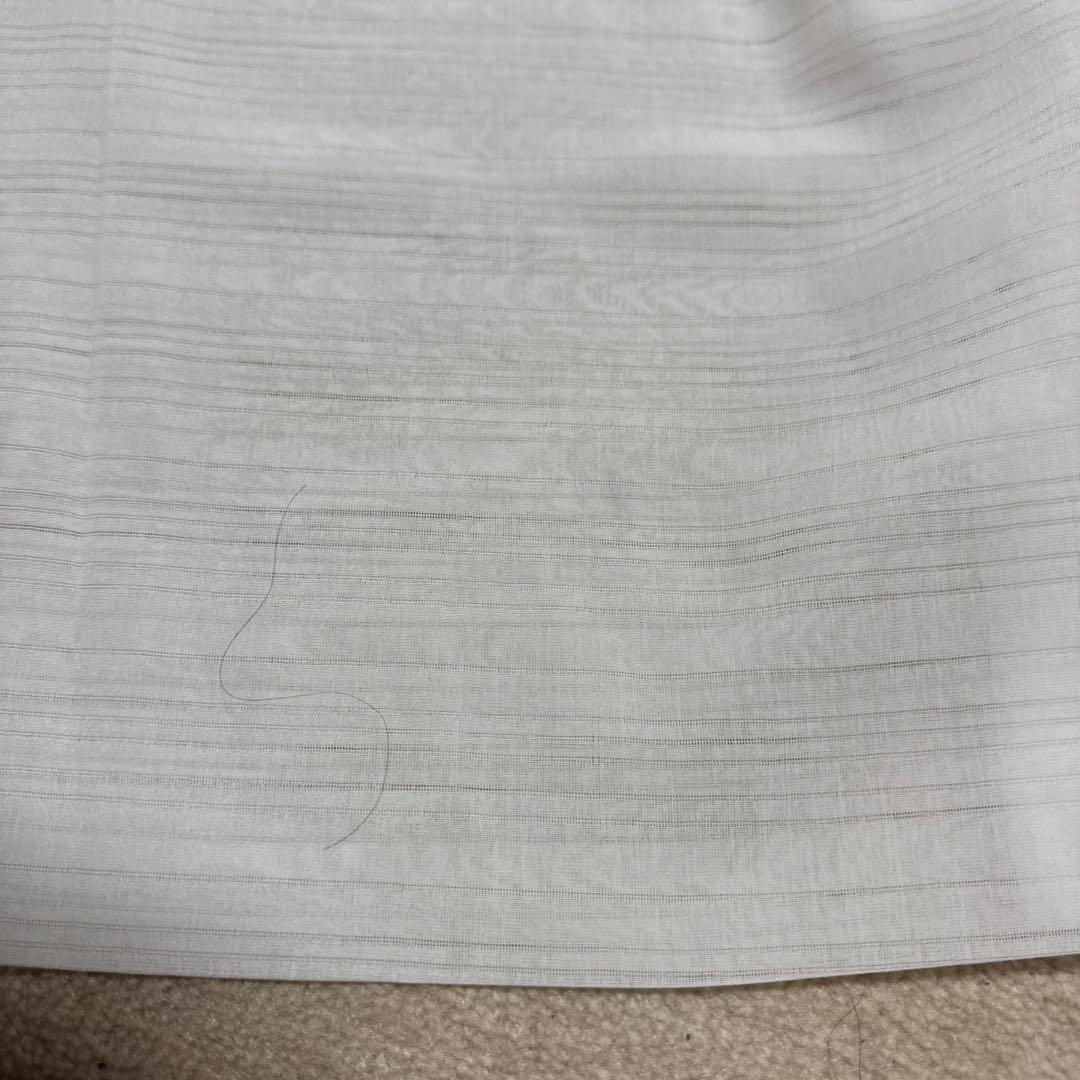 綿絽　夏着物　小紋着物セット 紺色花柄豪華7点セット