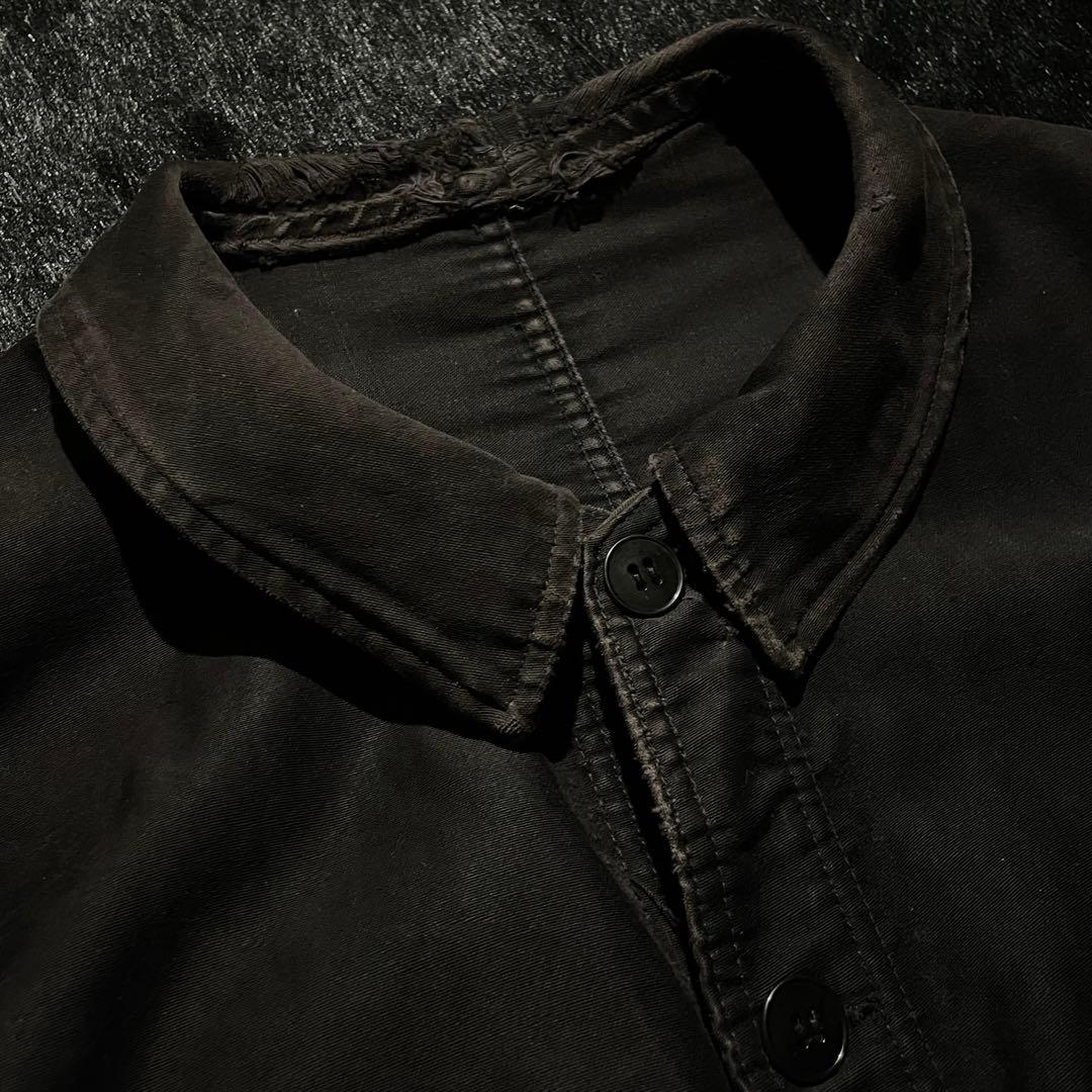 70’s Adolphe Lafont ブラックモールスキンジャケット フェード