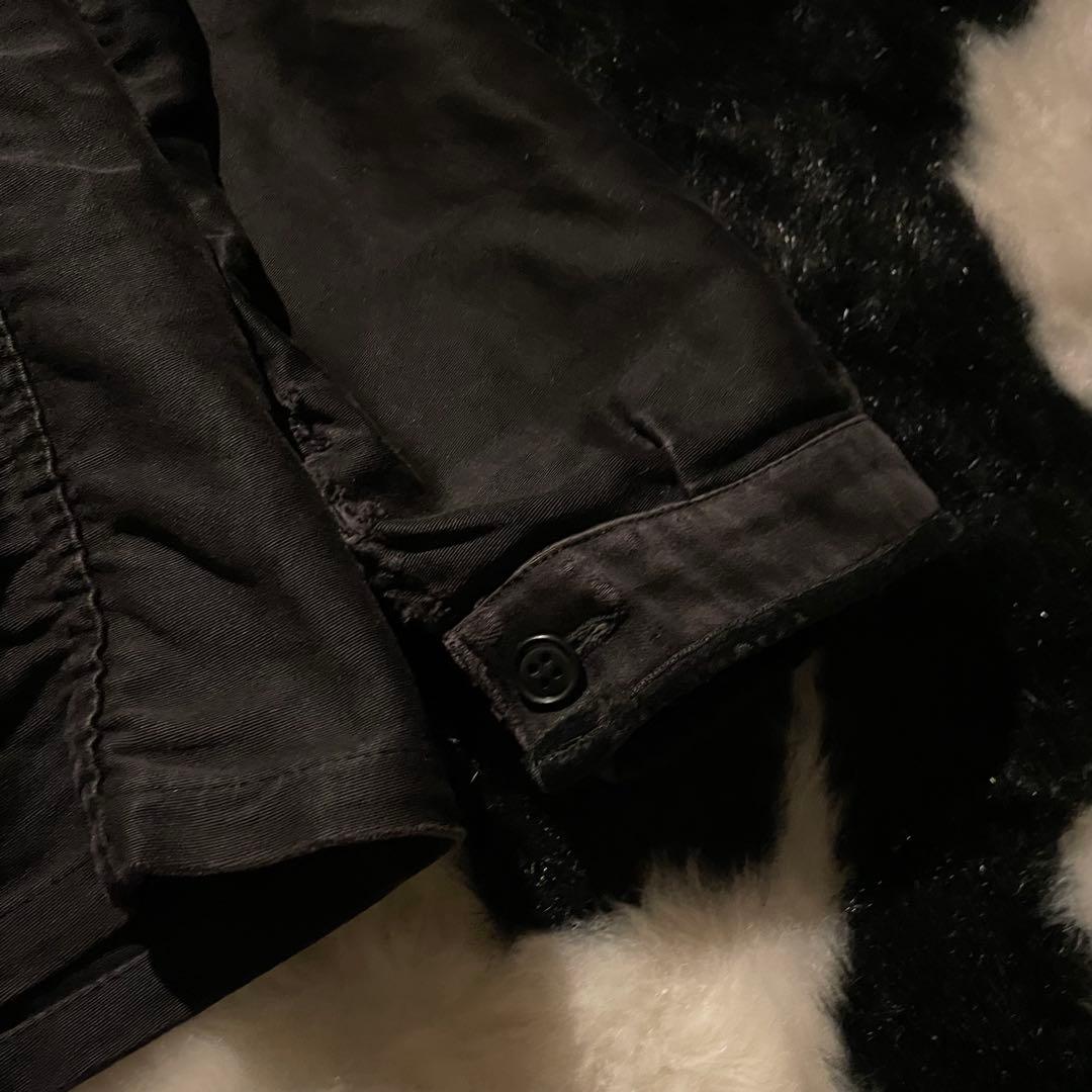 70’s Adolphe Lafont ブラックモールスキンジャケット フェード