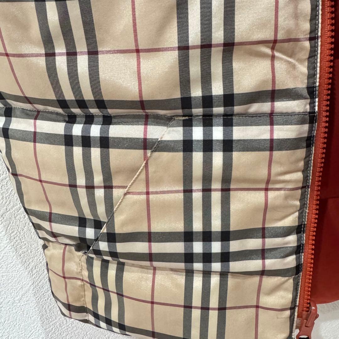 Burberry バーバリー ダウンベスト リバーシブル ノバチェック 赤