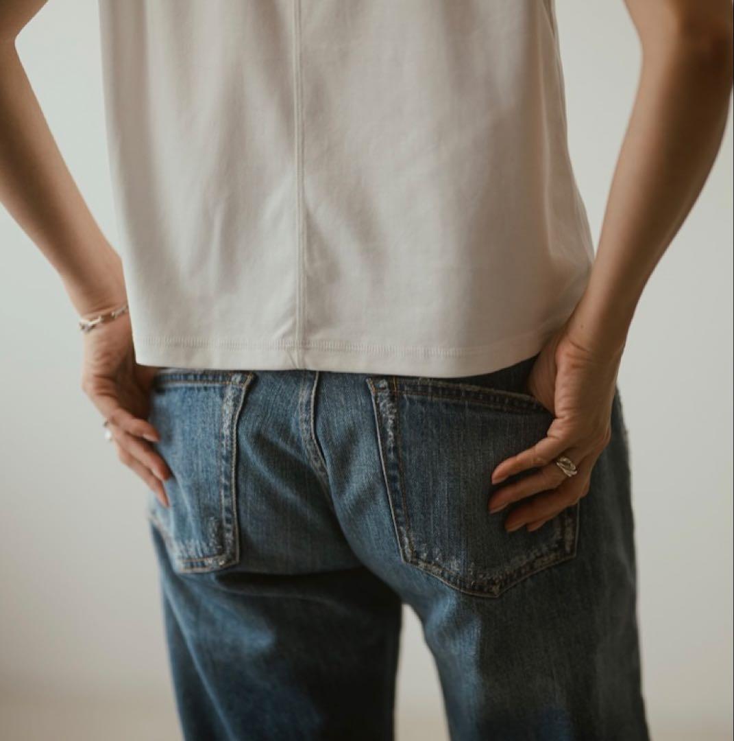 meravel simple comfortable Tee　White