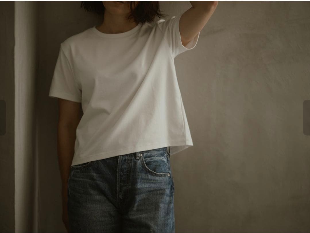 meravel simple comfortable Tee　White