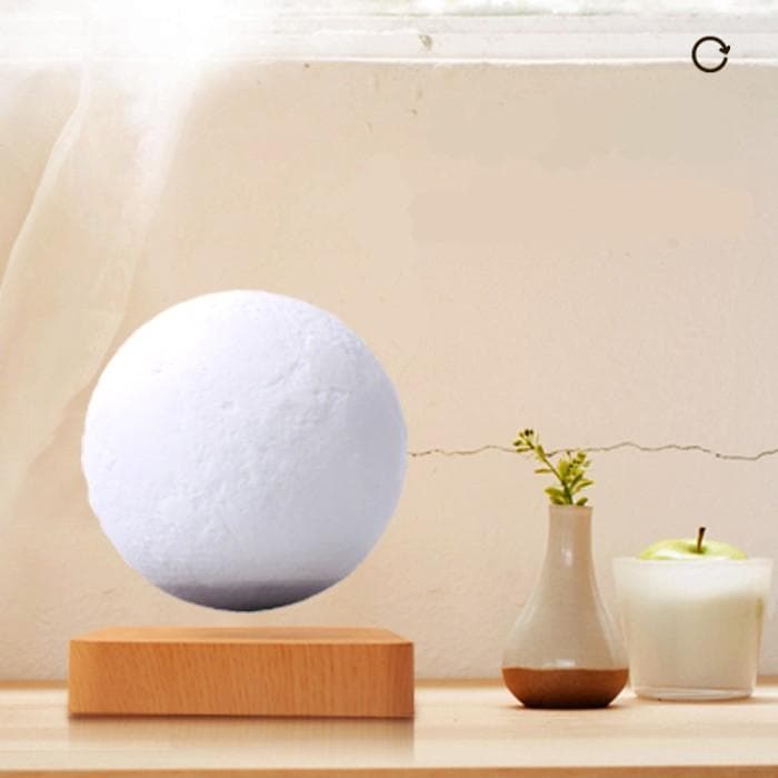 月 電気スタンド 磁気浮上 LED 卓上 ランプ テーブルライト ナチュラル