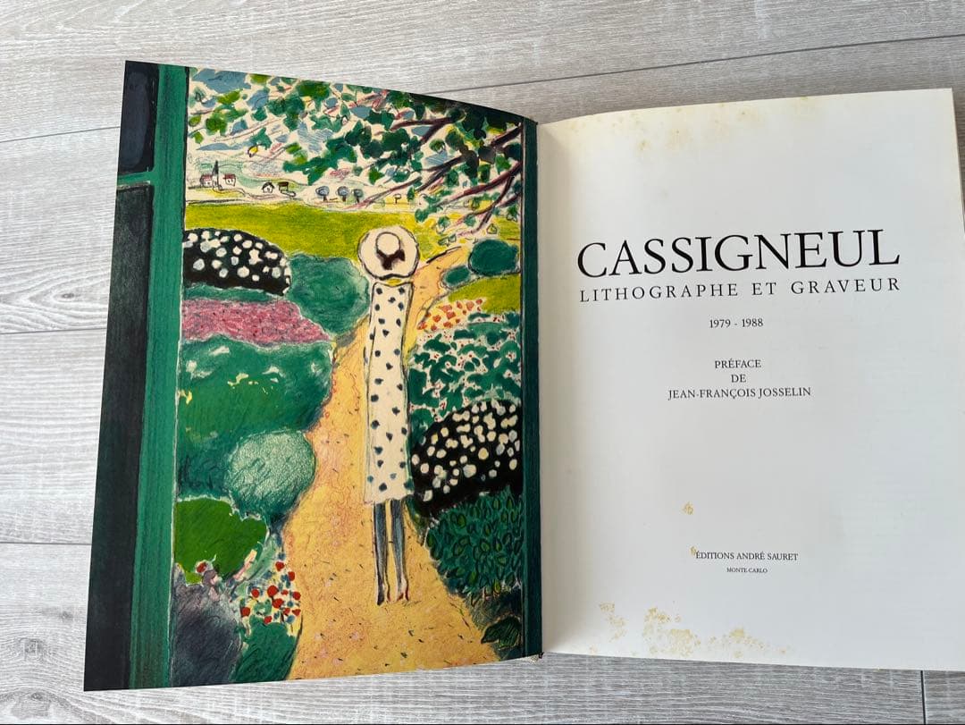 Cassigneul リトグラフ作品集 1 & 2 各巻リトグラフ付き