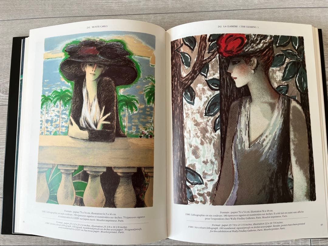 Cassigneul リトグラフ作品集 1 & 2 各巻リトグラフ付き