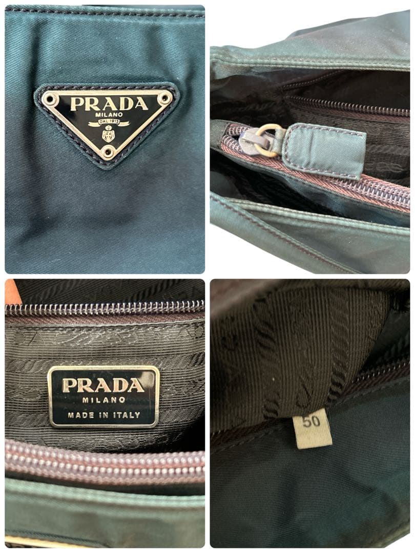 PRADA　プラダ　テスート　トートバッグ　ハンドバッグ　三角ロゴ　白タグ