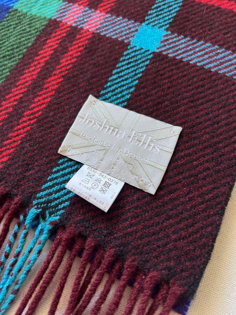 【希少完売】ジョシュアエリス　ドゥロワー別注　カシミア中大判ストール