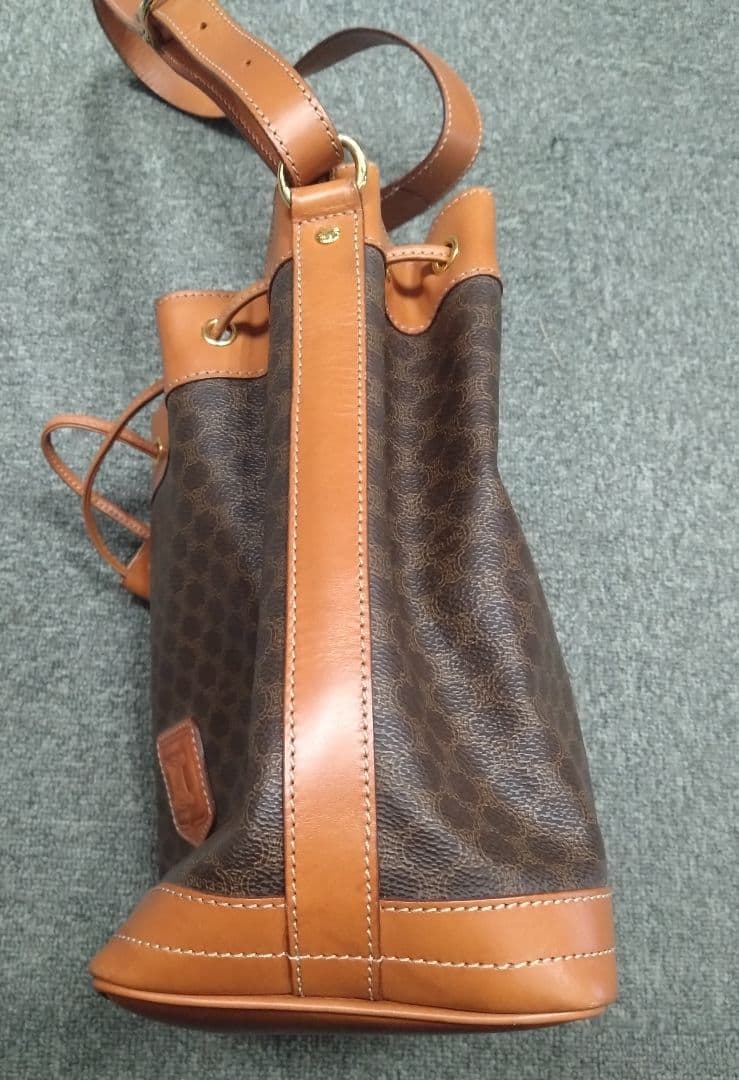 CELINE　マカダムモノグラム巾着ショルダー