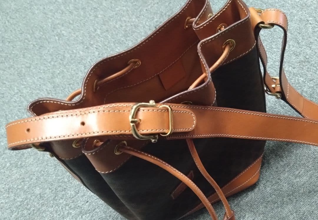 CELINE　マカダムモノグラム巾着ショルダー