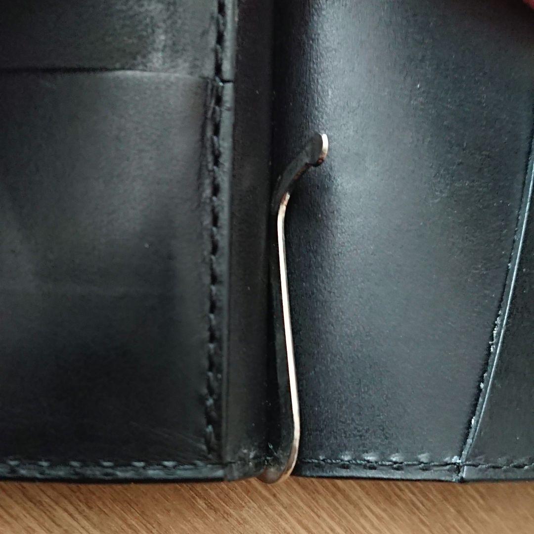 日本製 コードバン マネークリップ 本革 札入れ 札ばさみ 財布 シンプル