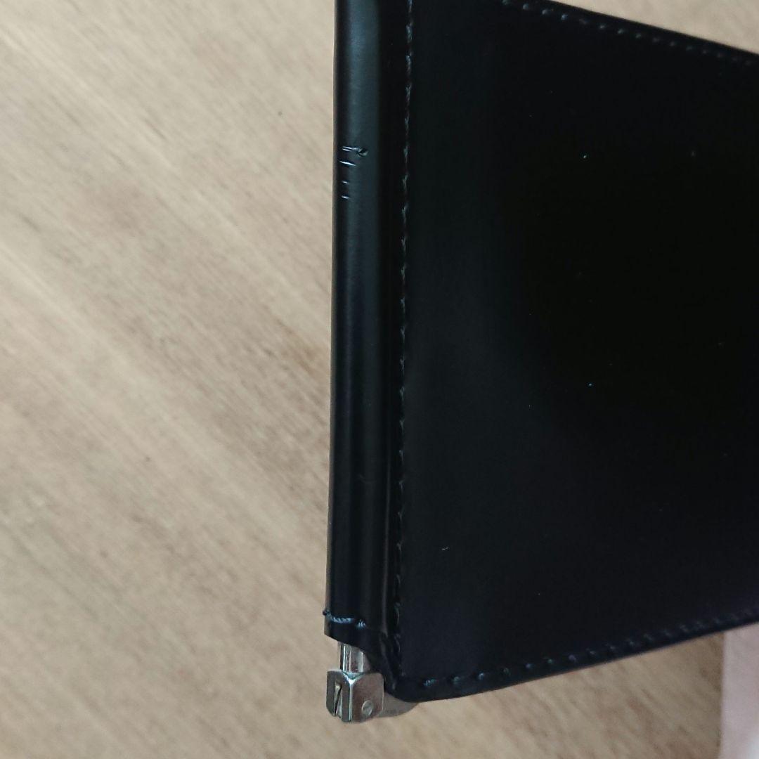 日本製 コードバン マネークリップ 本革 札入れ 札ばさみ 財布 シンプル