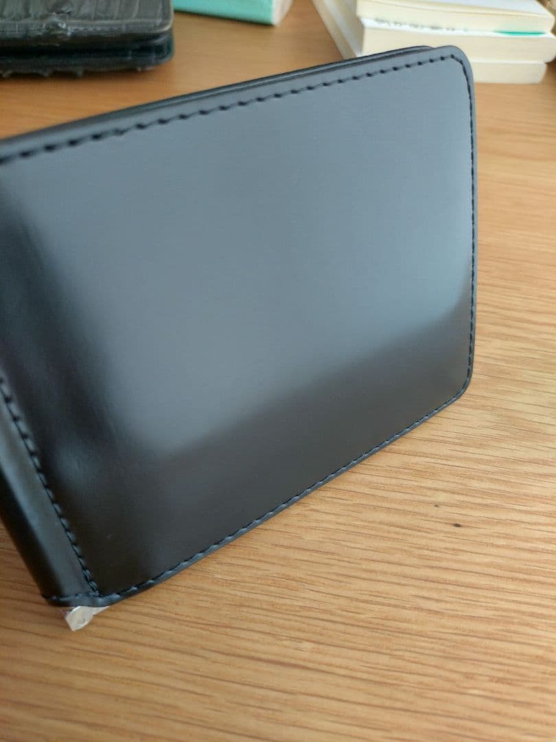 日本製 コードバン マネークリップ 本革 札入れ 札ばさみ 財布 シンプル