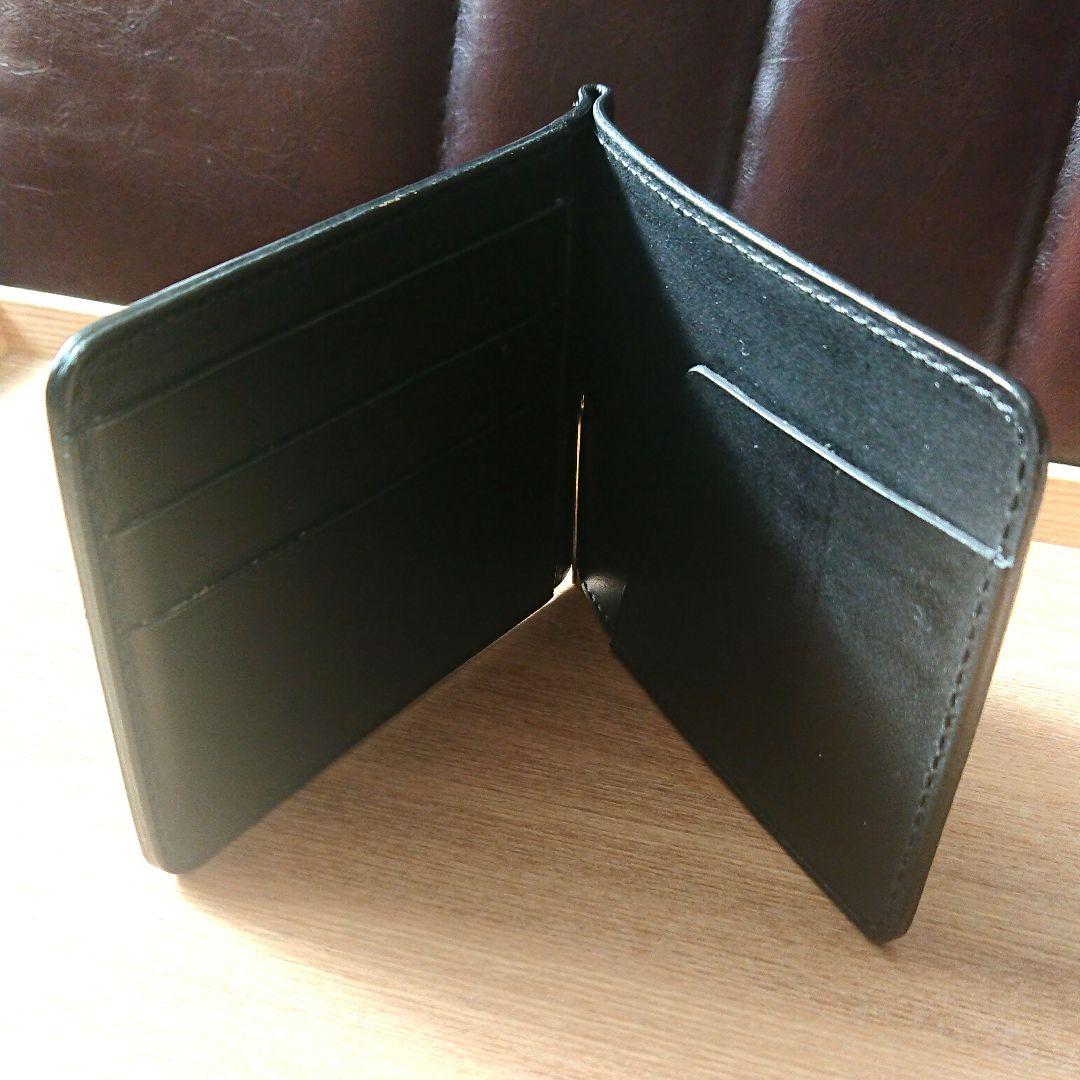 日本製 コードバン マネークリップ 本革 札入れ 札ばさみ 財布 シンプル
