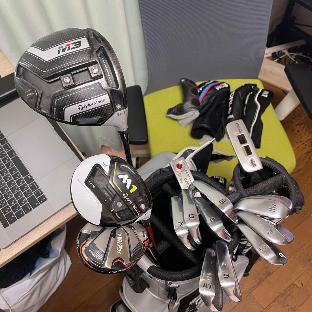 ゴルフクラブセット+リュック型キャディーバック+その他ゴルフ用品