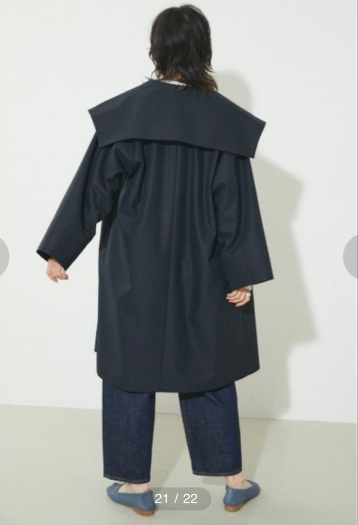 Black by moussy ビックカラーオーバートレンチ サイズ1 ネービー