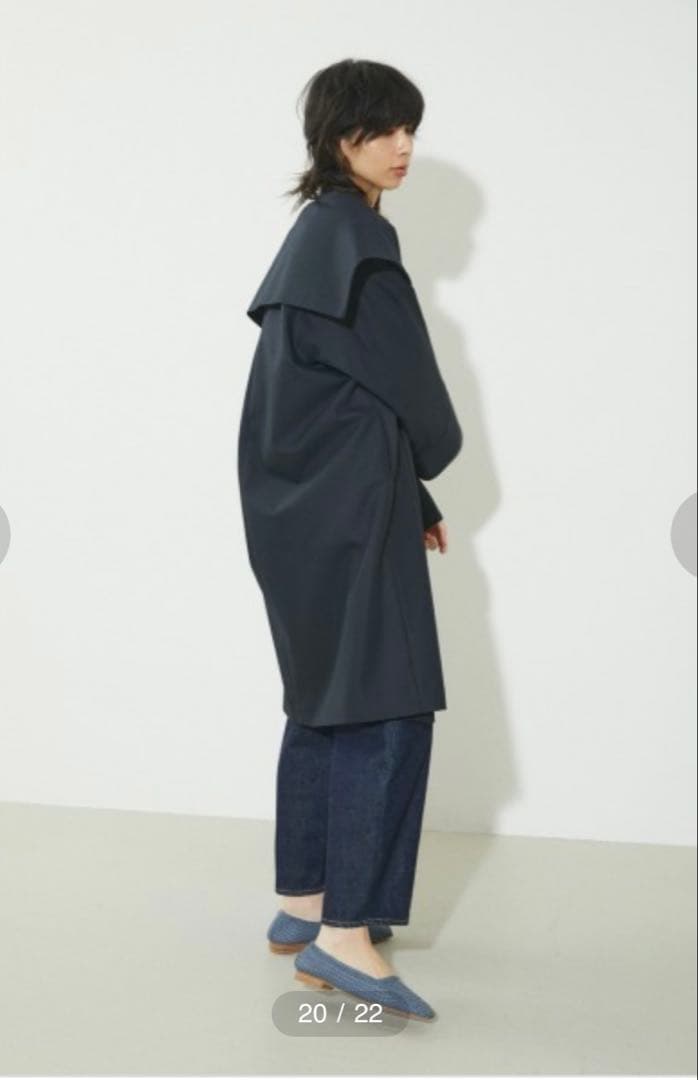 Black by moussy ビックカラーオーバートレンチ サイズ1 ネービー