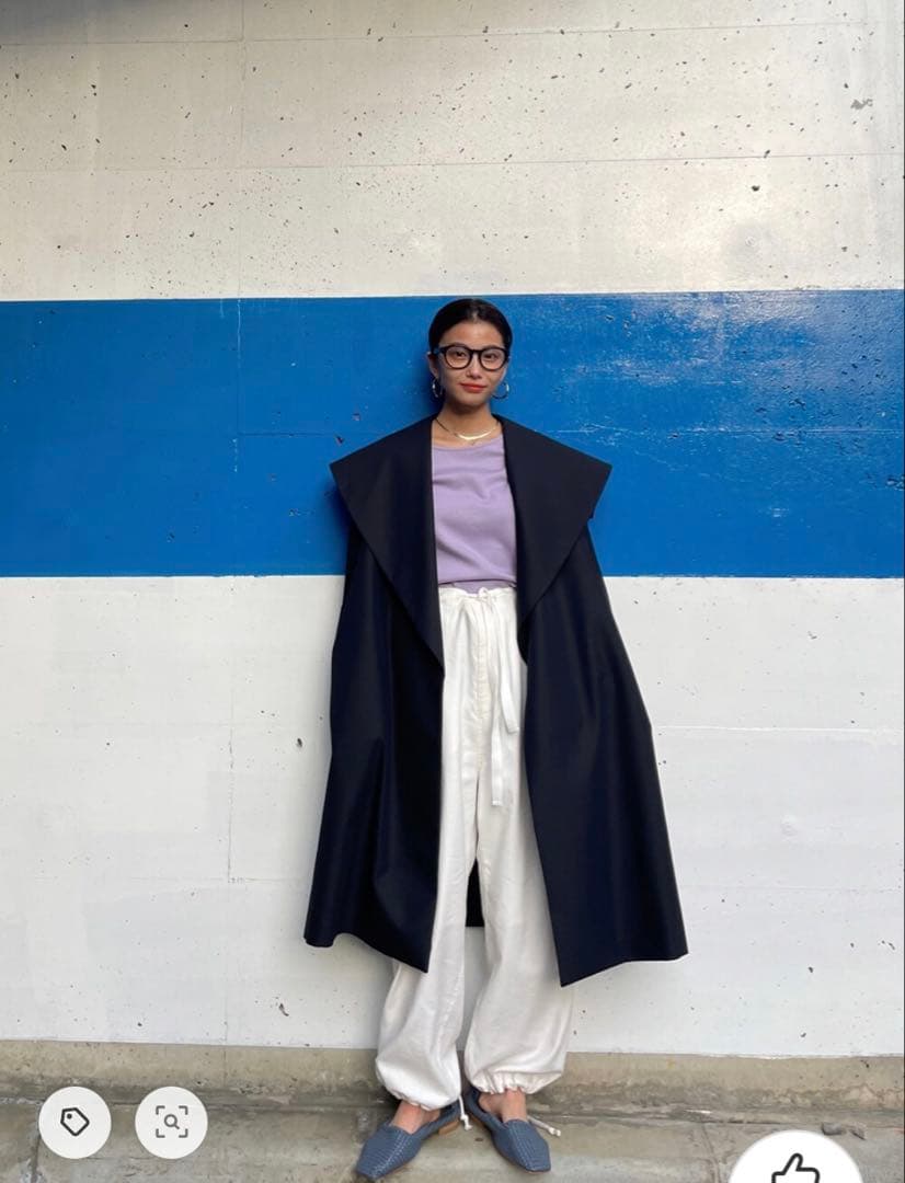 Black by moussy ビックカラーオーバートレンチ サイズ1 ネービー