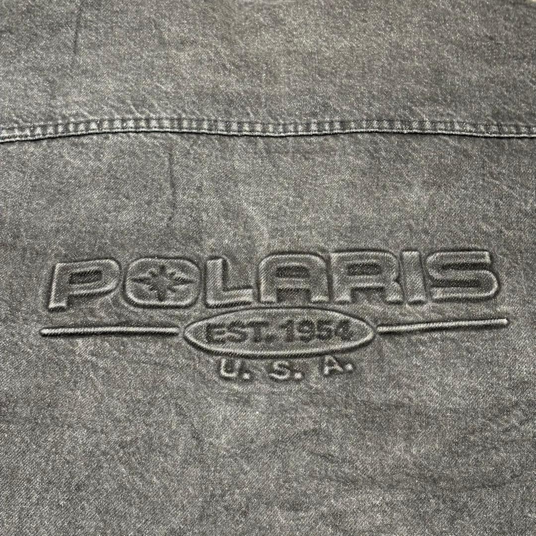 【SALE】USA製　デニムジャケット　黒　ブラック　2XL 先染め　短丈