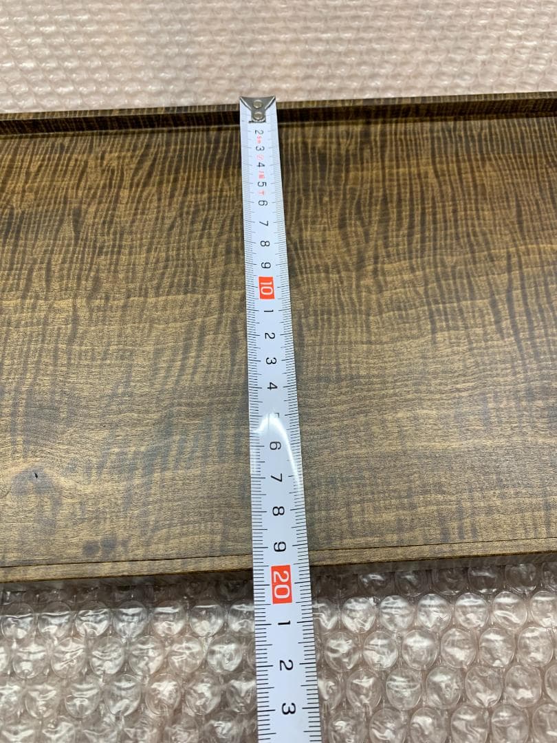 NO.1499　栃（トチノキ）　縮み杢　漆　お盆