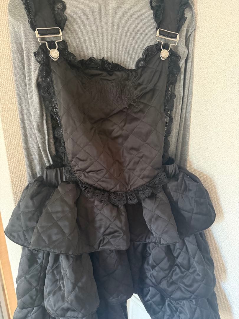 DimMoire キルティングサロペット