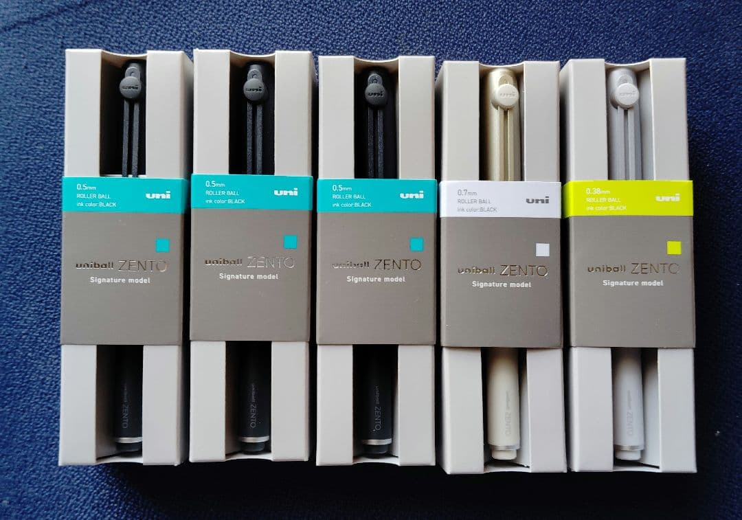 【新品未使用品】ユニボール ゼント シグニチャーモデル 3色5本セット