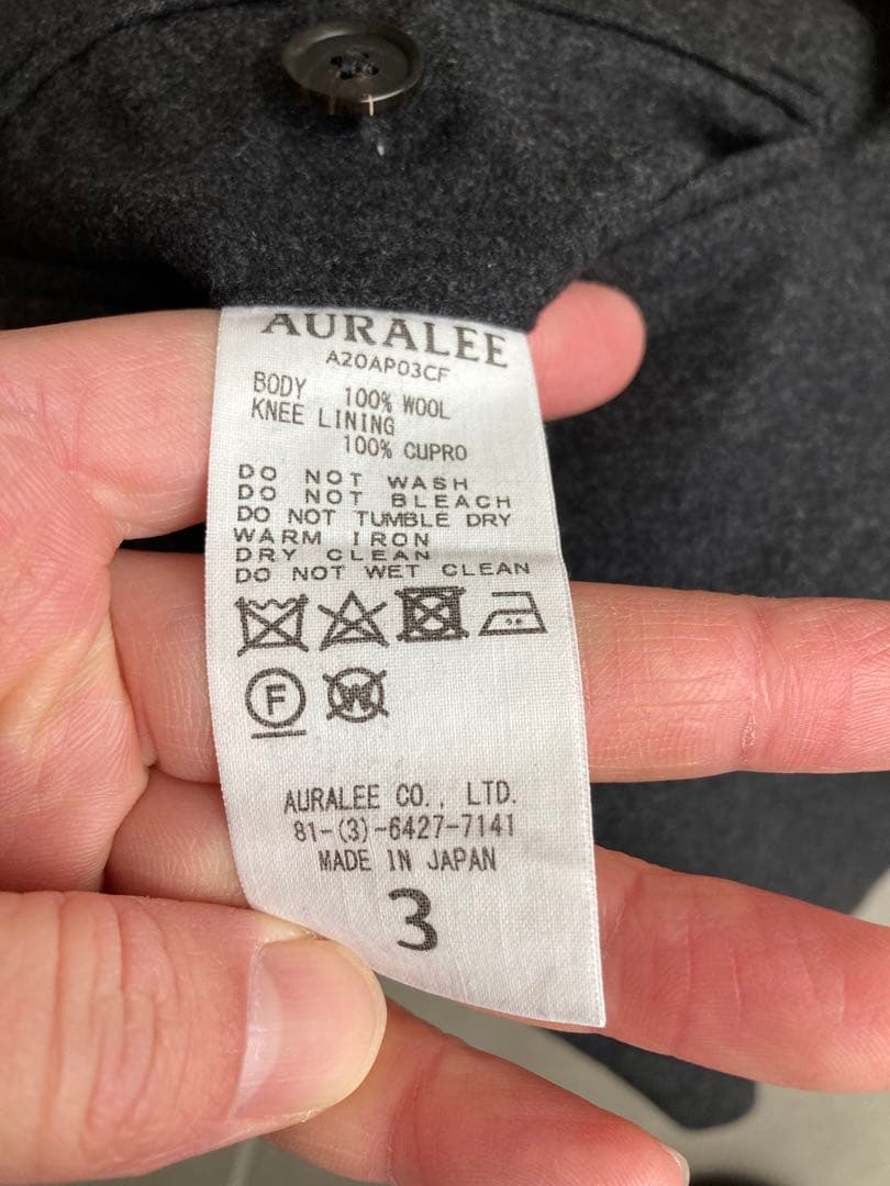 パンツ AURALEE WOOL FULLING FLANNEL SLACKS