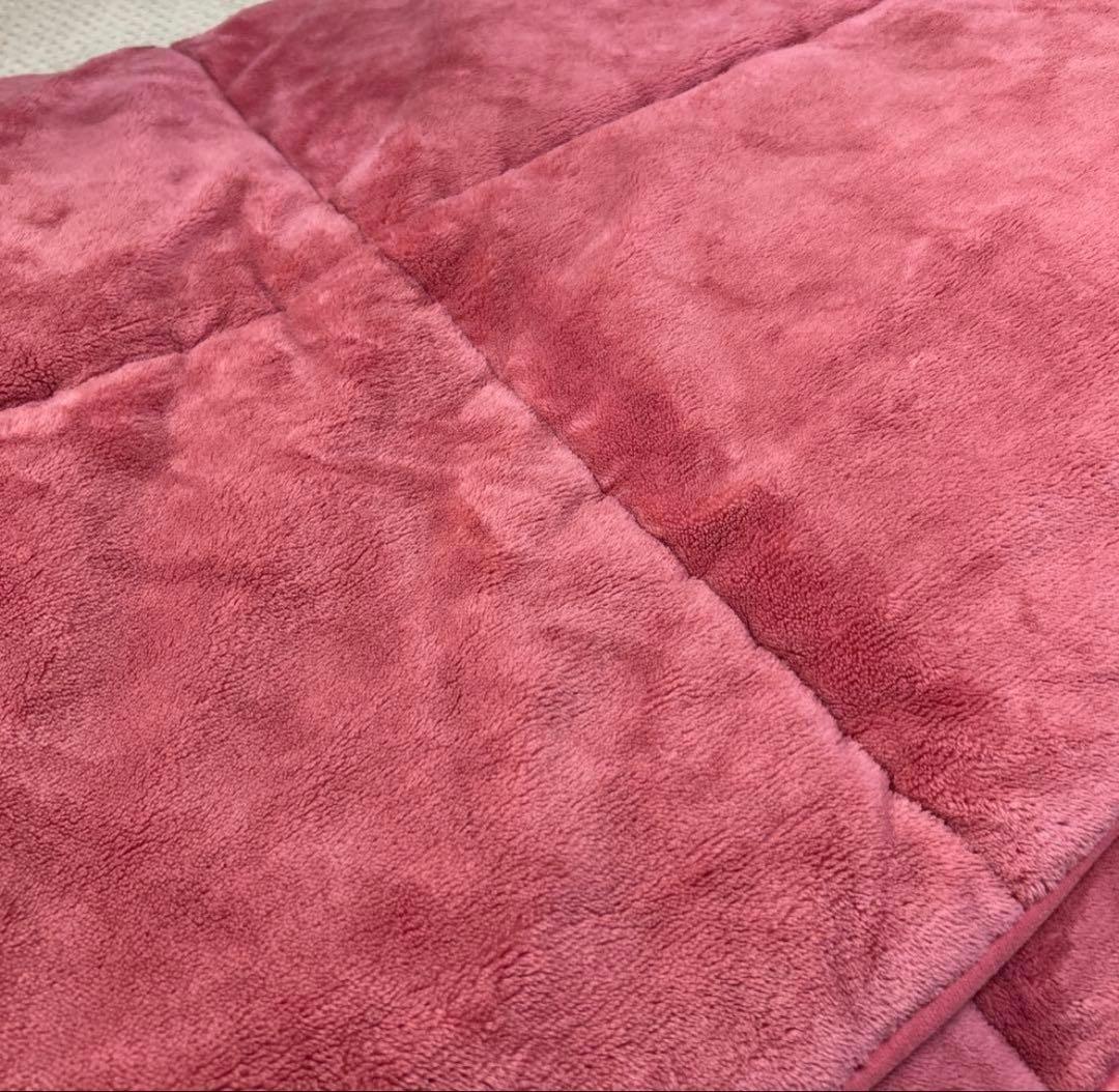 ヒートループ　羽毛入り掛け布団　コーラルピンク　ディノス