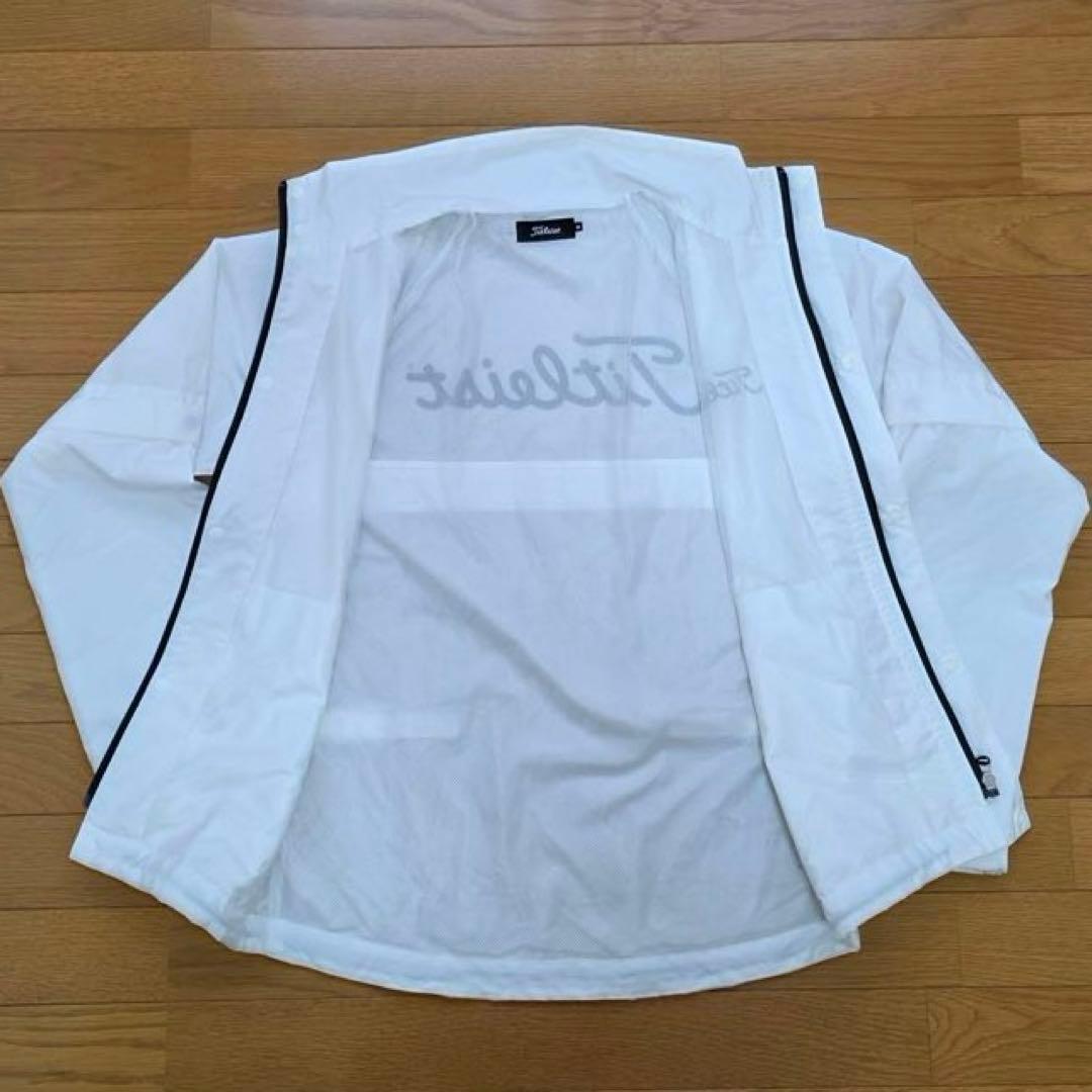 【美品】Titleist タイトリスト レインウェア ホワイト/ブラック M