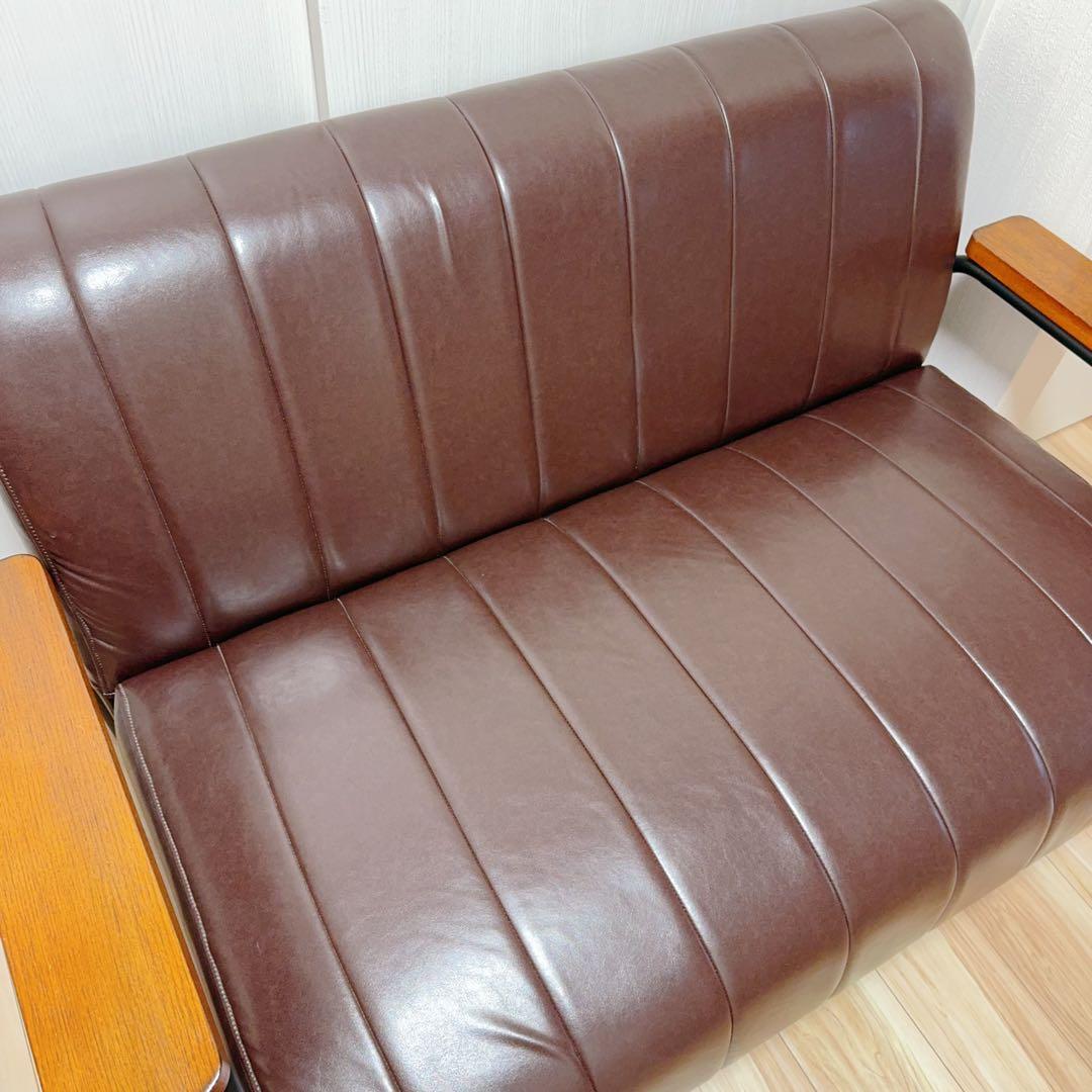 ニトリ　2人掛けソファ 合皮タイプ（直接引き取り限定）