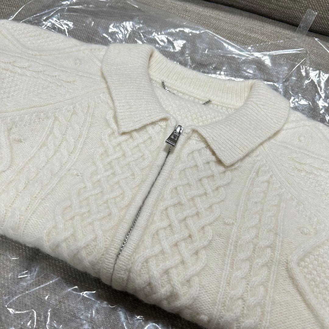 セルフォード アラン柄ニットブルゾン