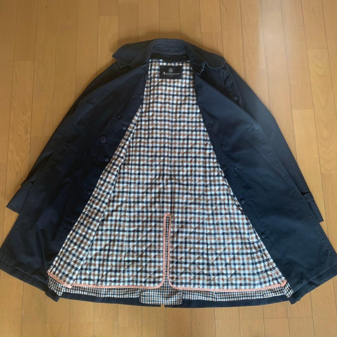 masamania アクアスキュータム トレンチコート ネイビー