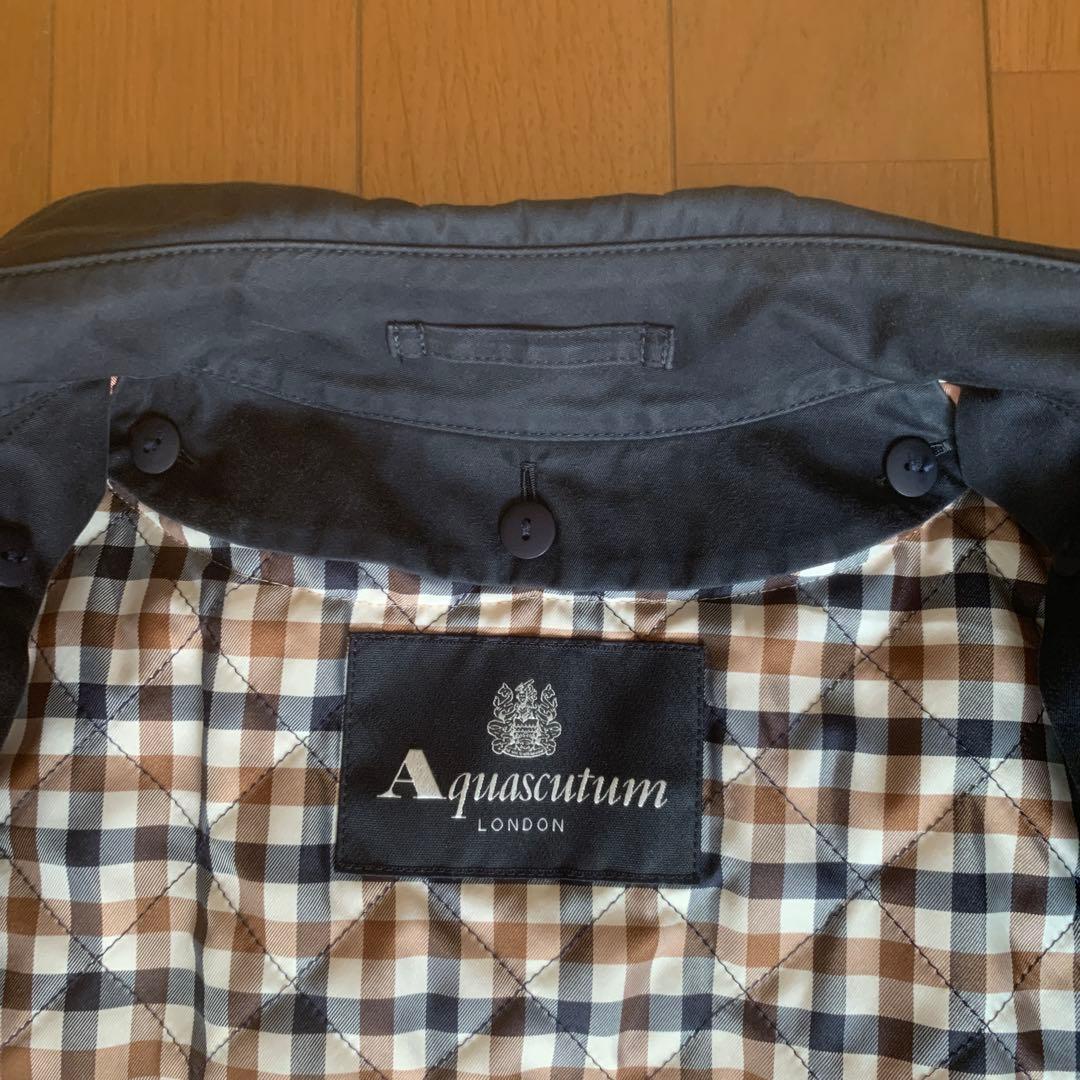 masamania アクアスキュータム トレンチコート ネイビー