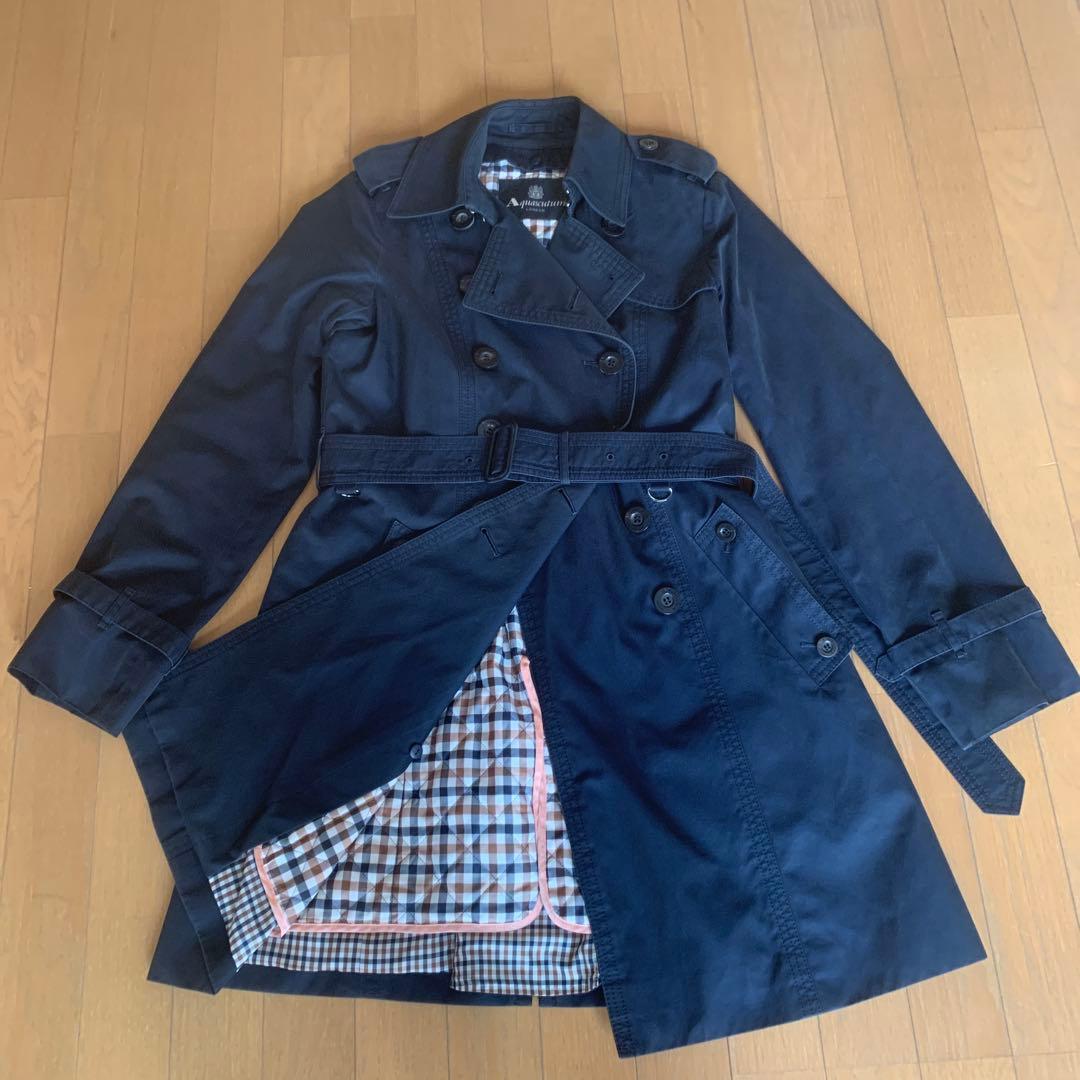 masamania アクアスキュータム トレンチコート ネイビー