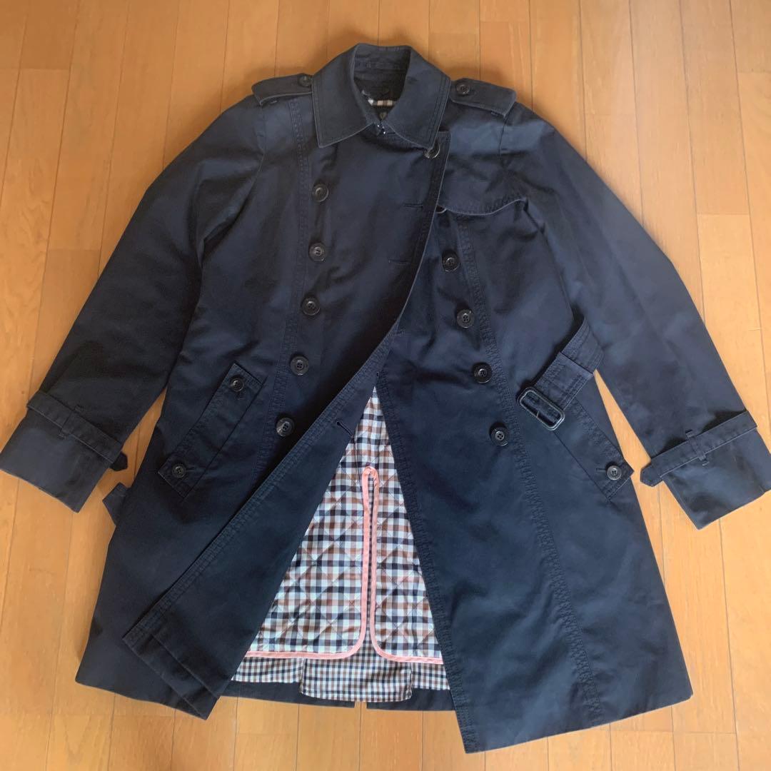 masamania アクアスキュータム トレンチコート ネイビー