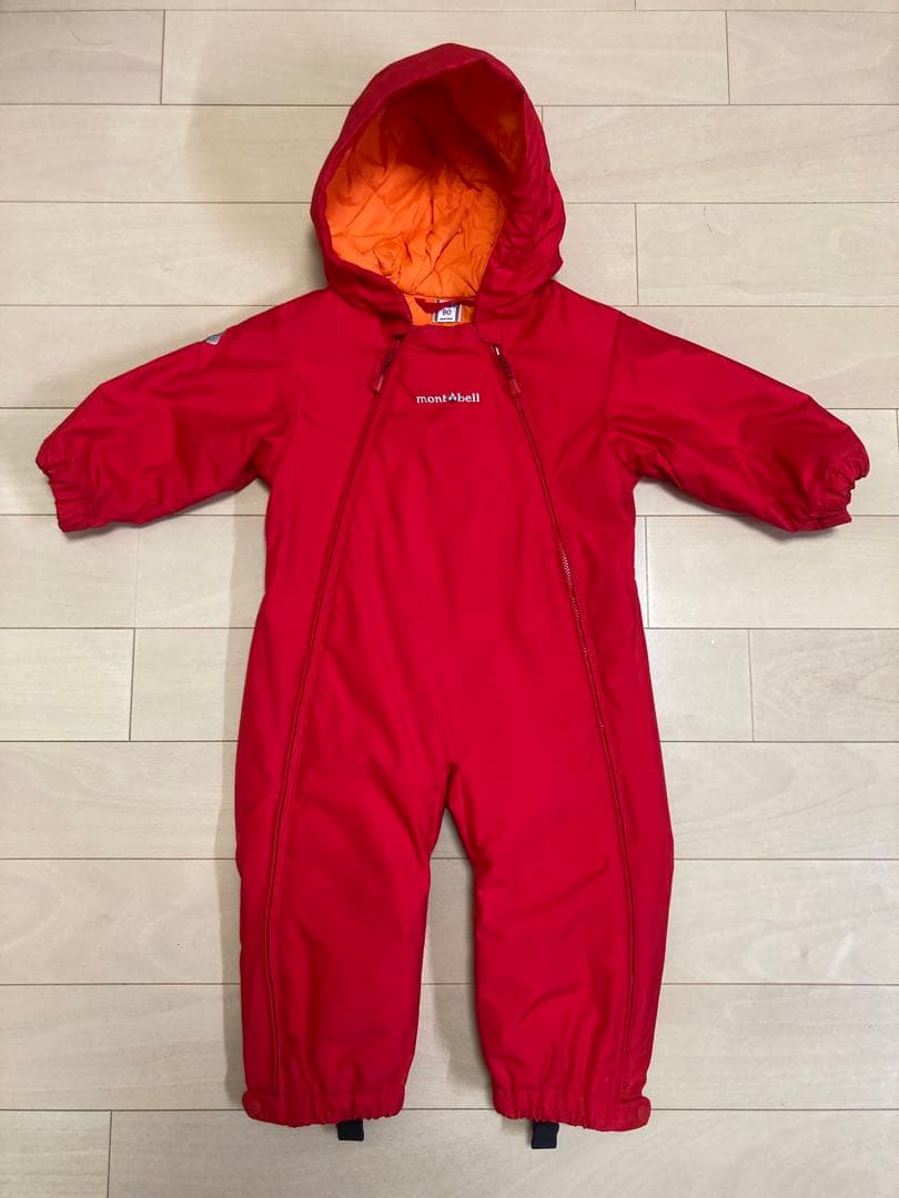 mont-bell パウダーカバーオール 80 グローブ 2-3付き
