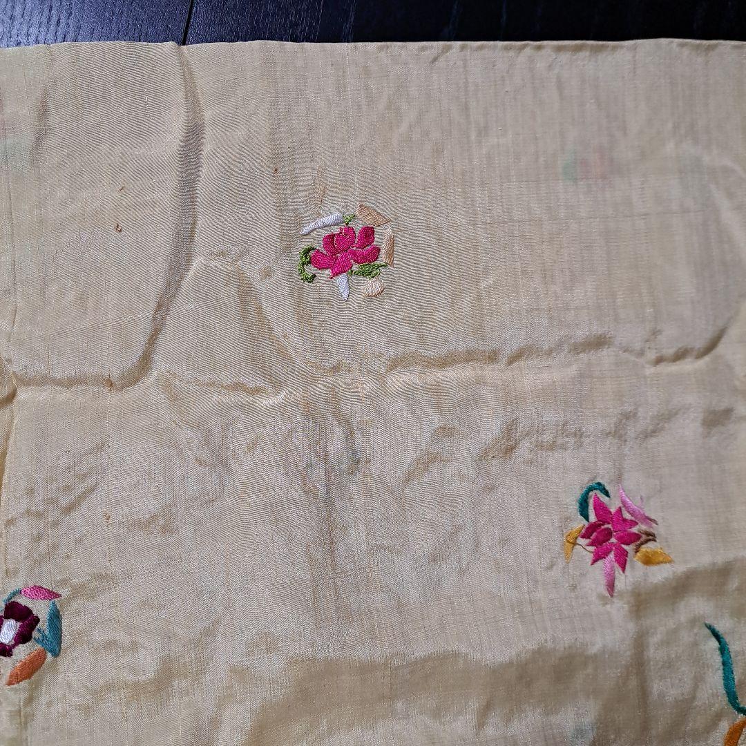 ヴィンテージ 刺繍 テーブルクロス ベッドスロー ベッドライナー ショール