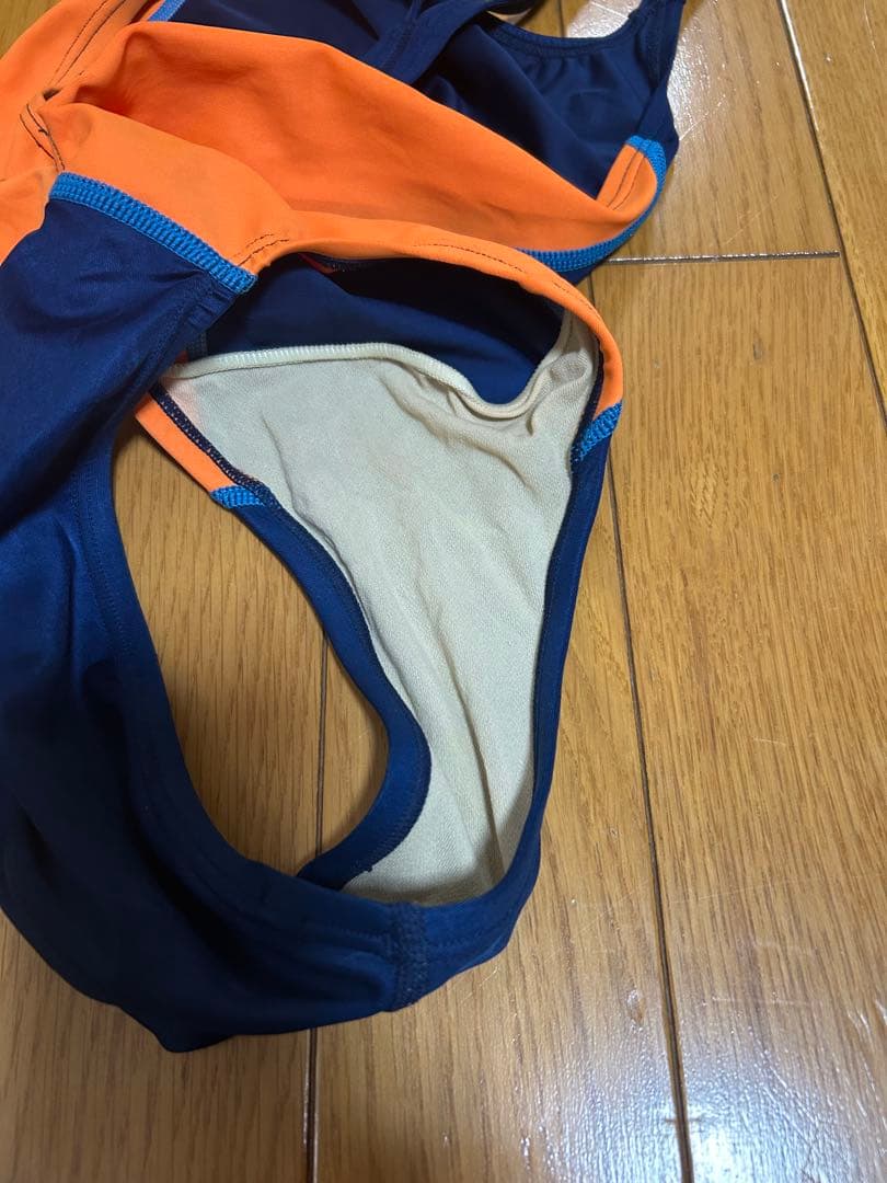 mizuno スポーツ用水着 ネイビー/オレンジ