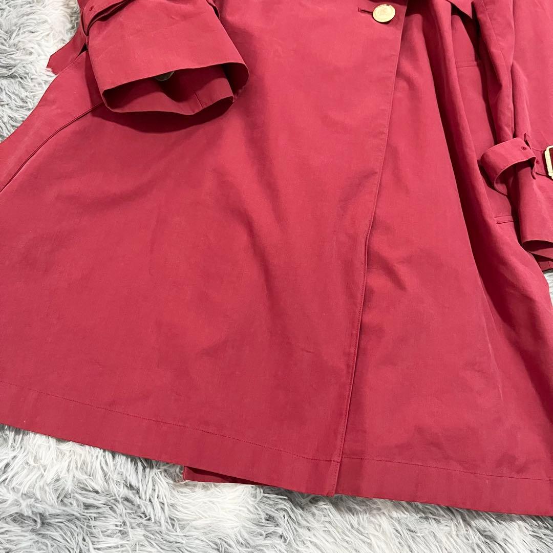 Burberrs トレンチコート　ノバチェック　赤　金ボタン　ベルト付き　9AR