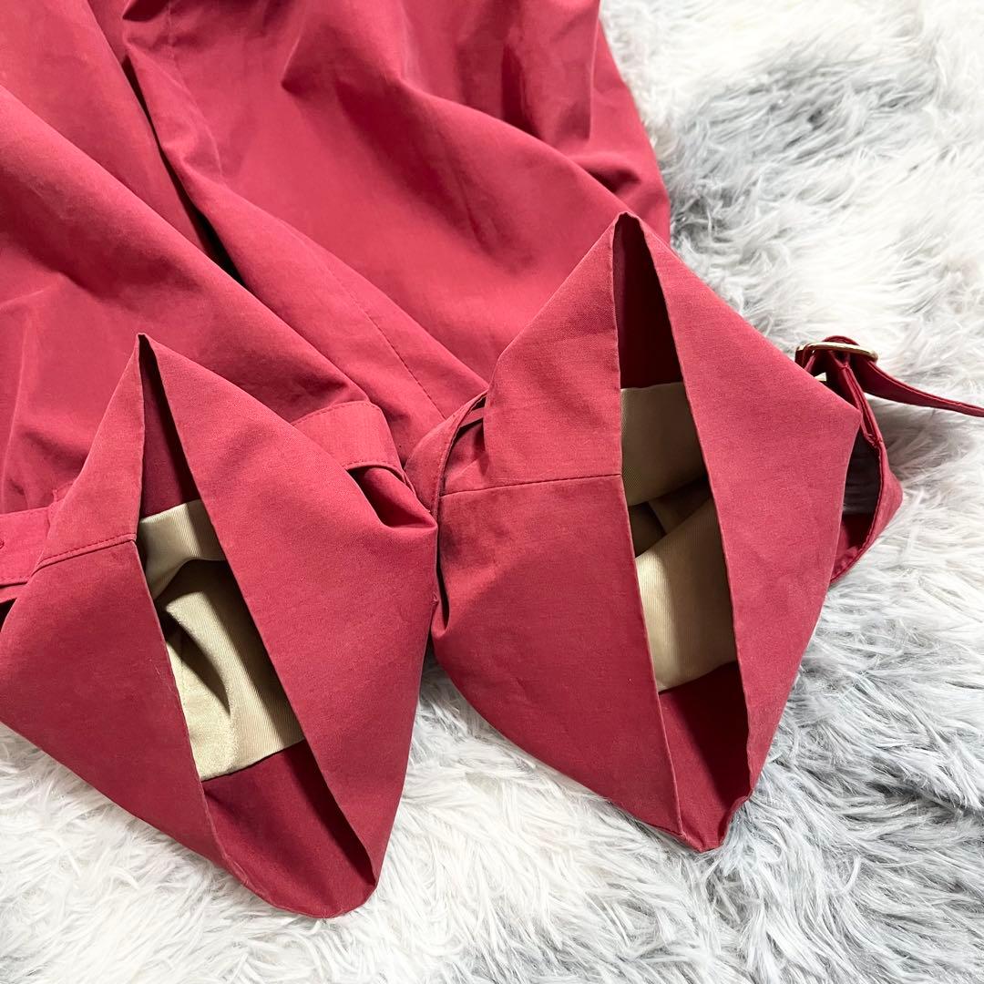 Burberrs トレンチコート　ノバチェック　赤　金ボタン　ベルト付き　9AR