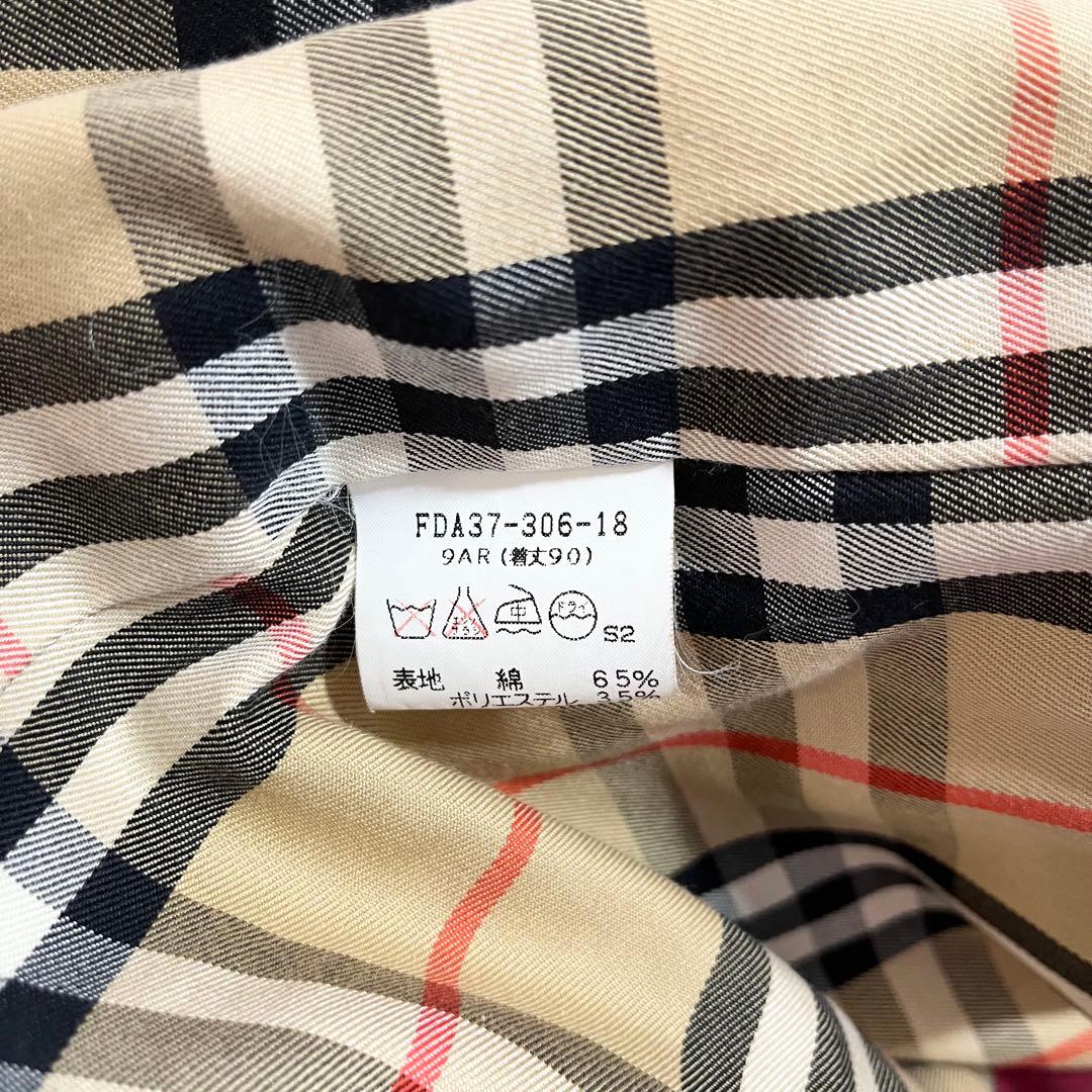 Burberrs トレンチコート　ノバチェック　赤　金ボタン　ベルト付き　9AR